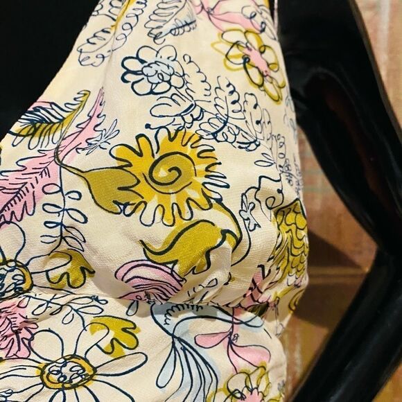 Cue Australia Floral Silk Open Back Dress Size 8 - Picture 7 of 10